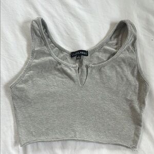 JLUXLABEL Gray Women's Crop Top